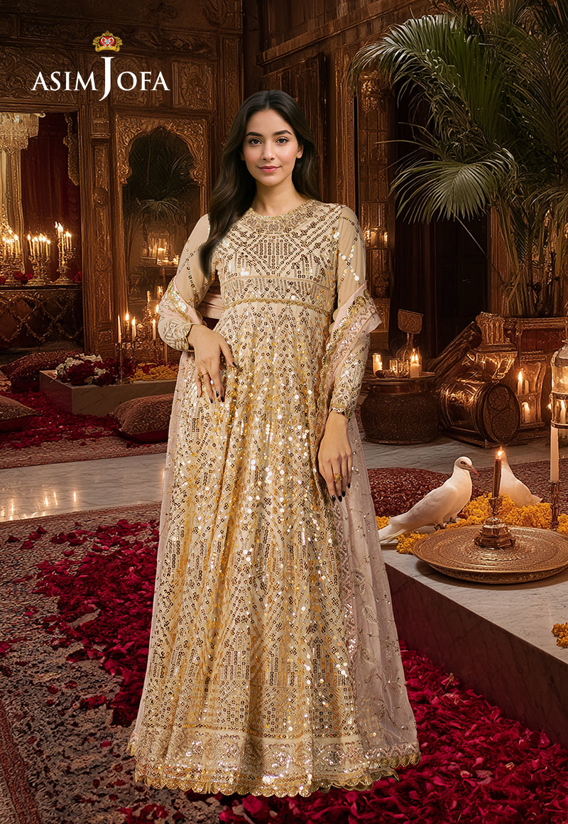 asim jofa brown dress Design 2