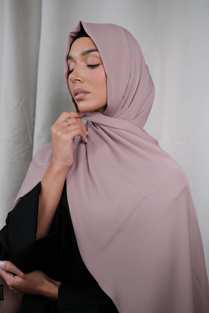 Dust Rose Chiffon Silk Hijab