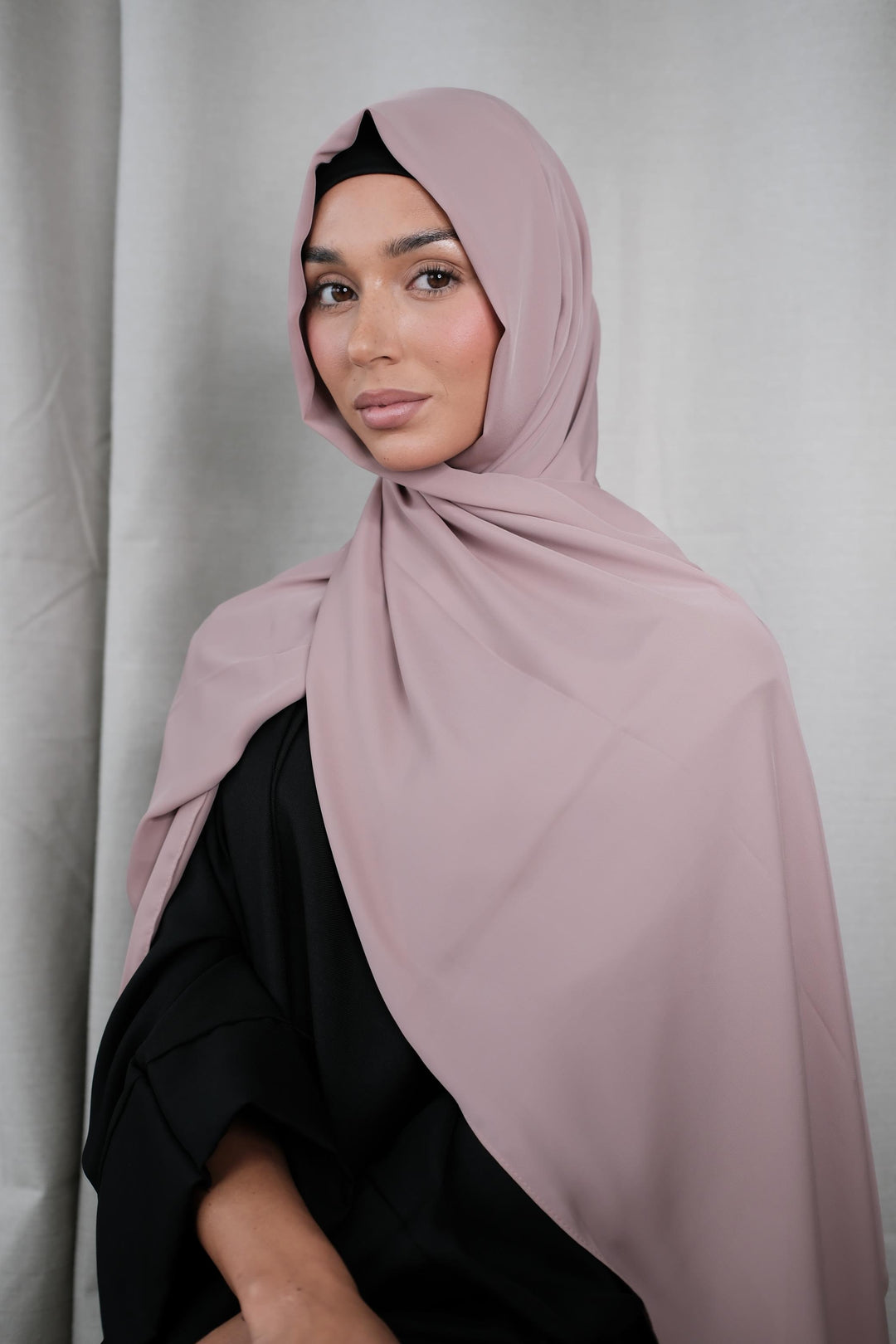 Dust Rose Chiffon Silk Hijab