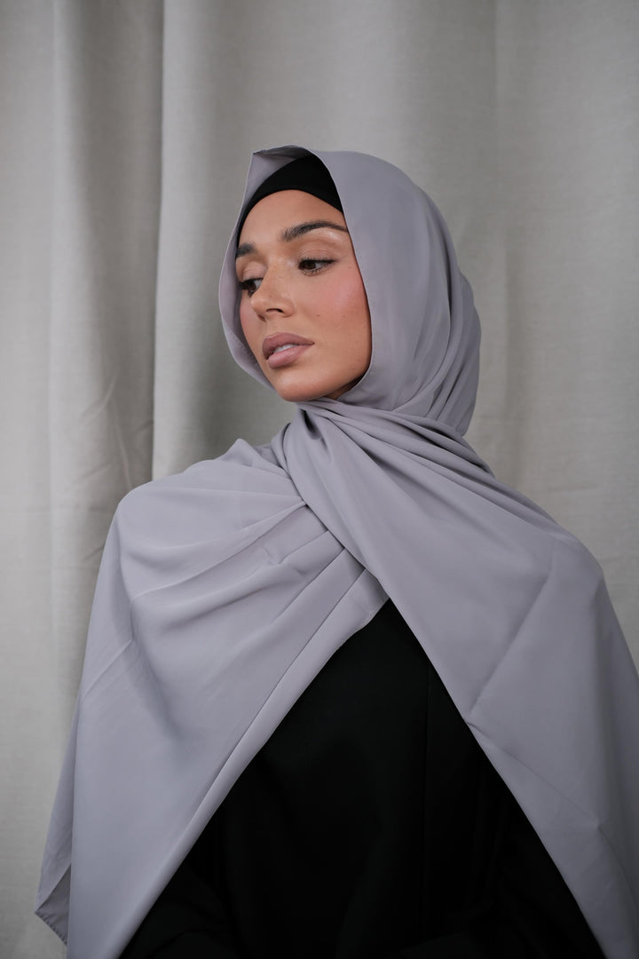 Lilac Chiffon Silk Hijab