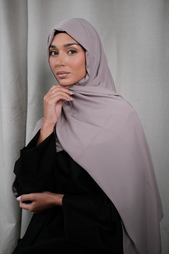 Mauve Chiffon Silk Hijab