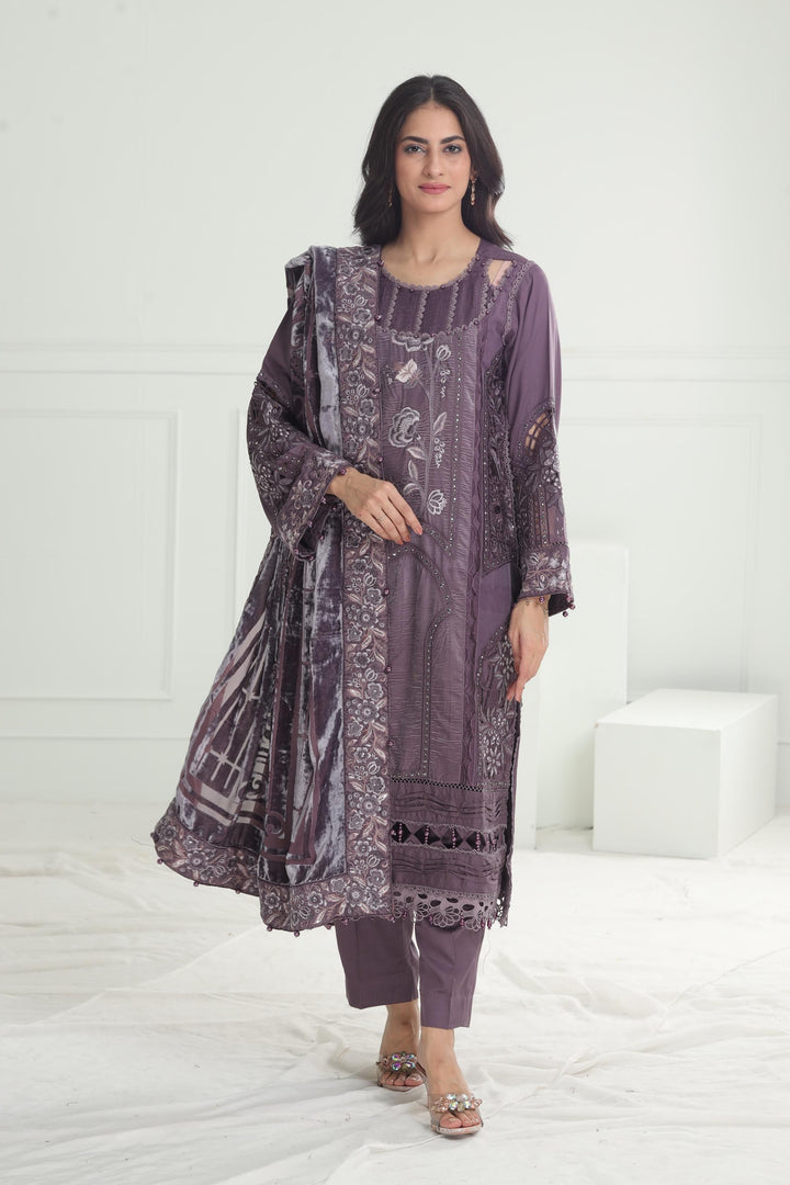 Design 02 - Maria B Winter Luxe Stitched