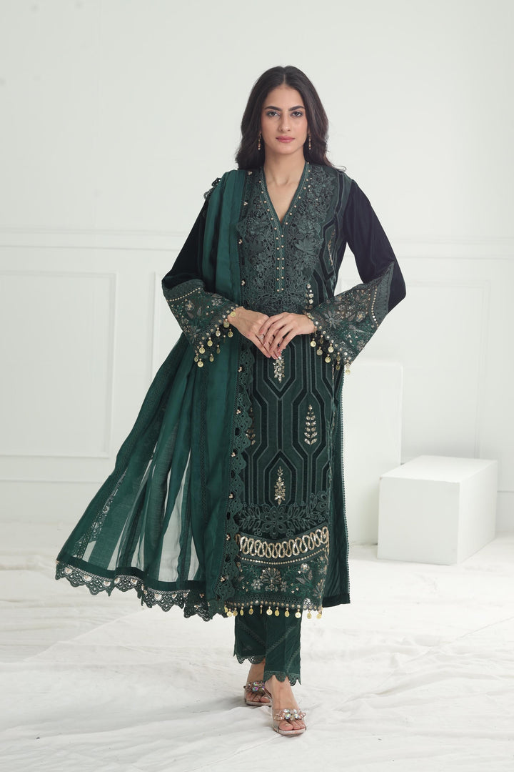 Design 12 - Maria B Winter Luxe Stitched