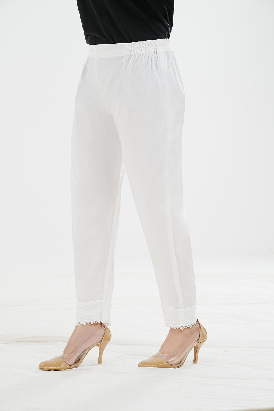Layla Slim-Leg Cotton Trousers