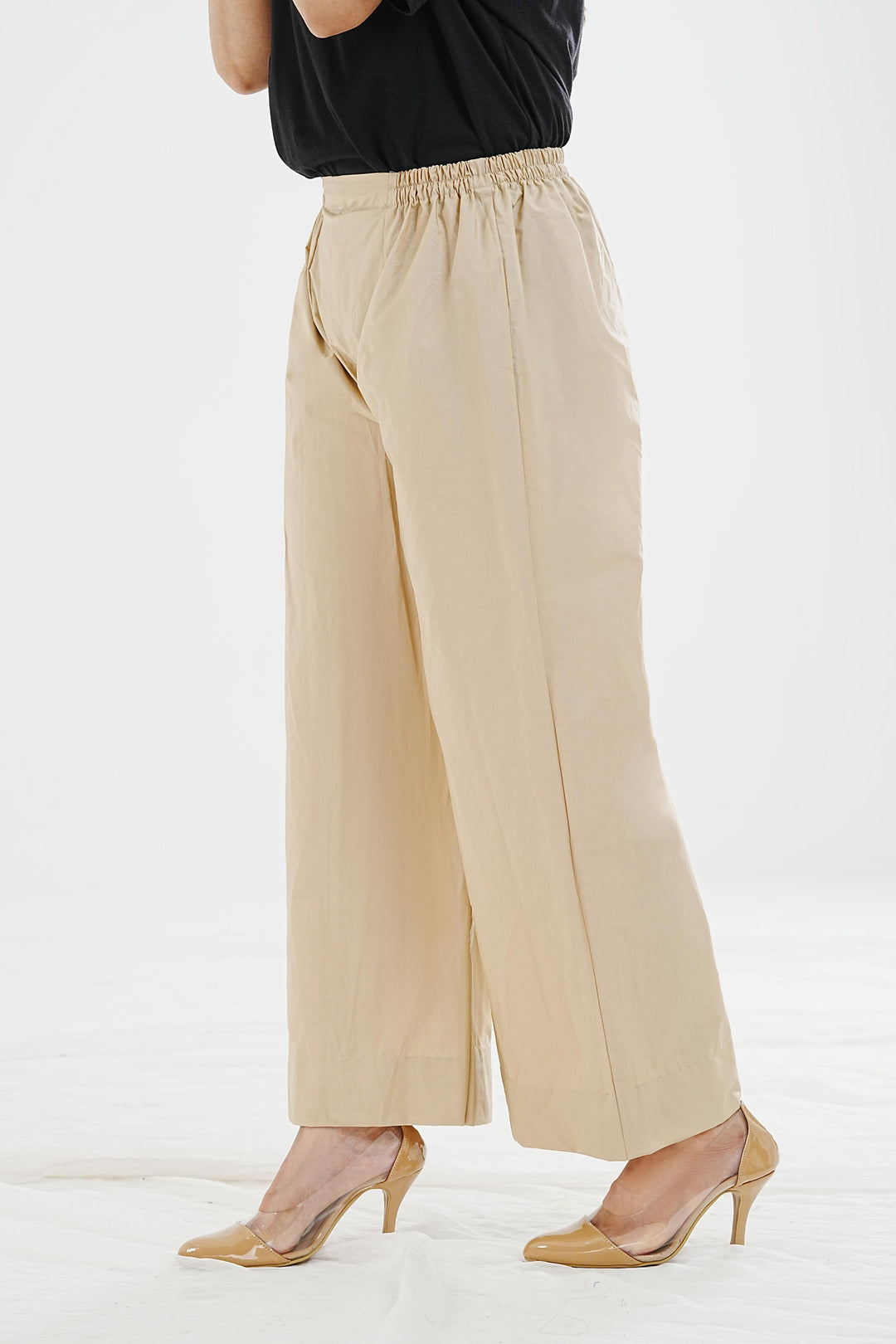 Zia Wide-Leg Cotton Trousers