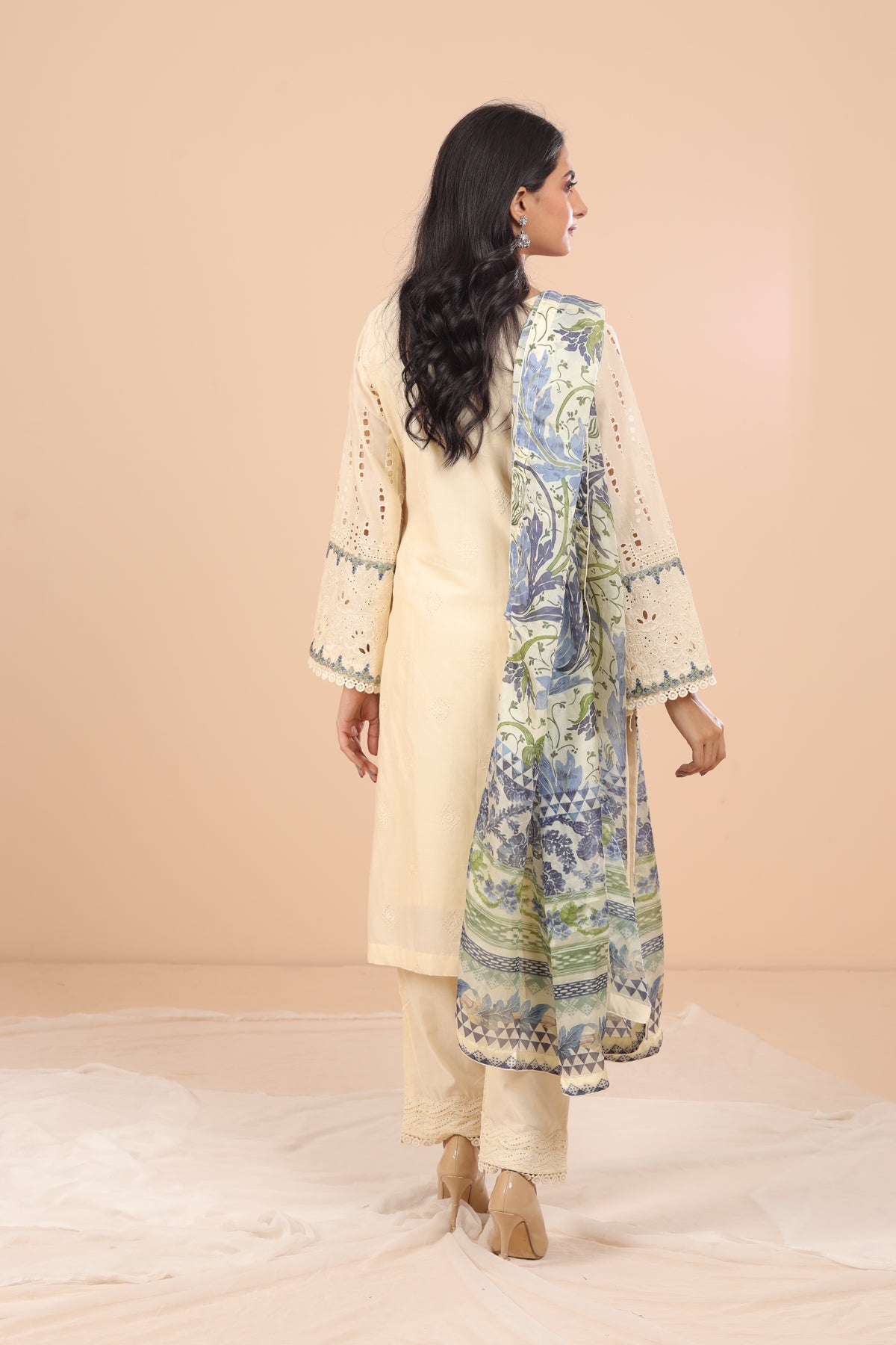 Daisy 3 Piece Suit - Elaf Chikankari Collection