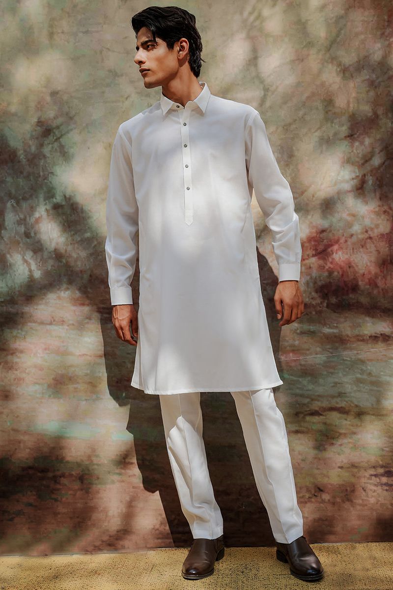 Basic Poly Viscose Vanilla Ice Classic Fit Plain Suit - Amir Adnan