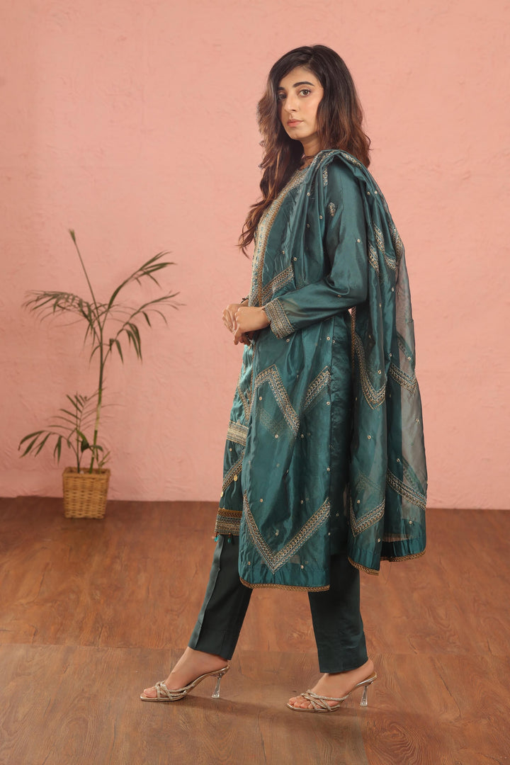 Design 1 - AlKaram Stitched Heavy Formals 24'