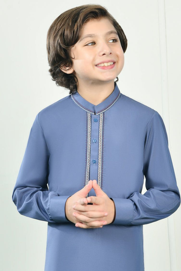 Blended Grey Kurta Trouser - J. Junaid Jamshed