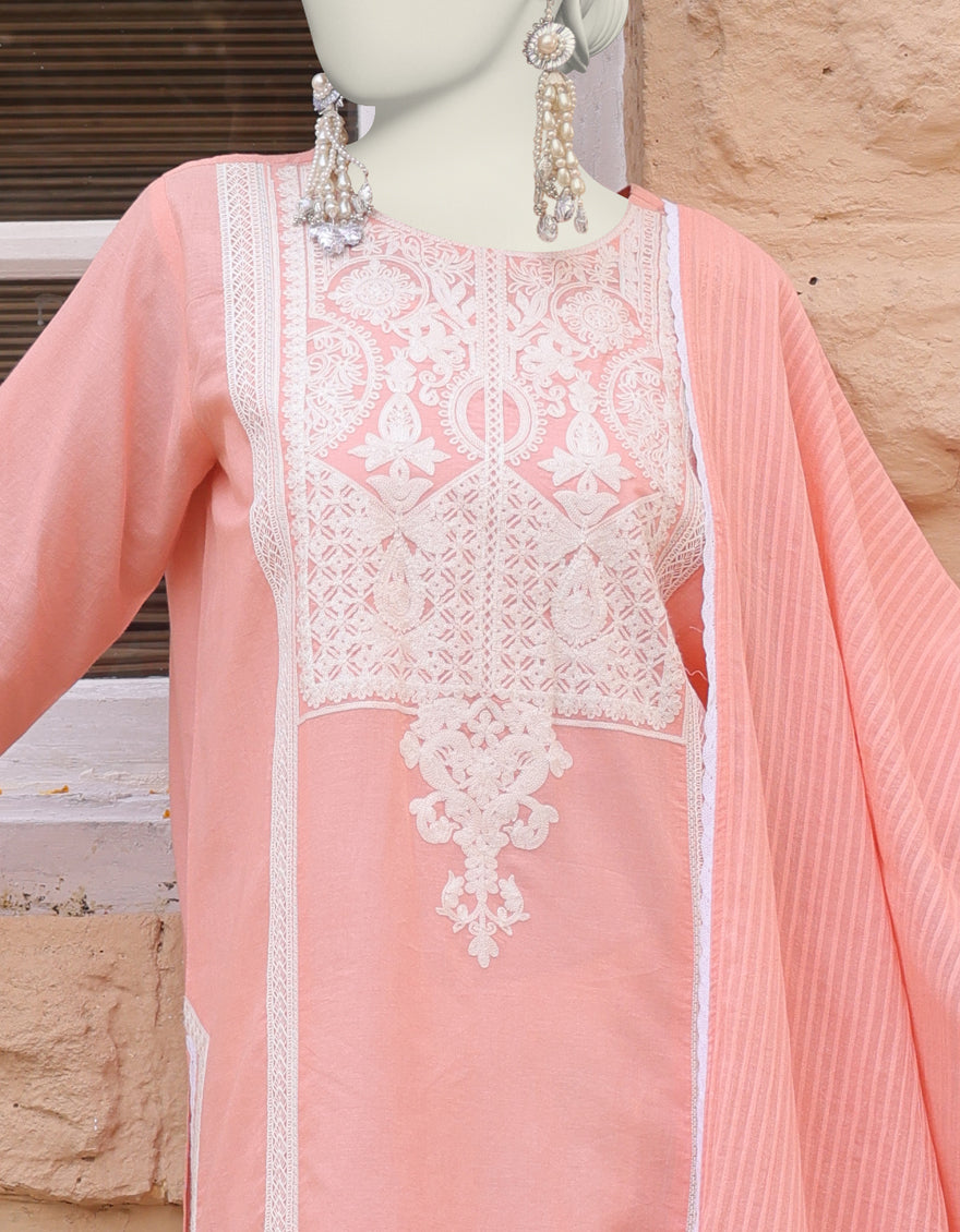Dyed Pink 2 Piece Stitched Suit - J. Junaid Jamshed