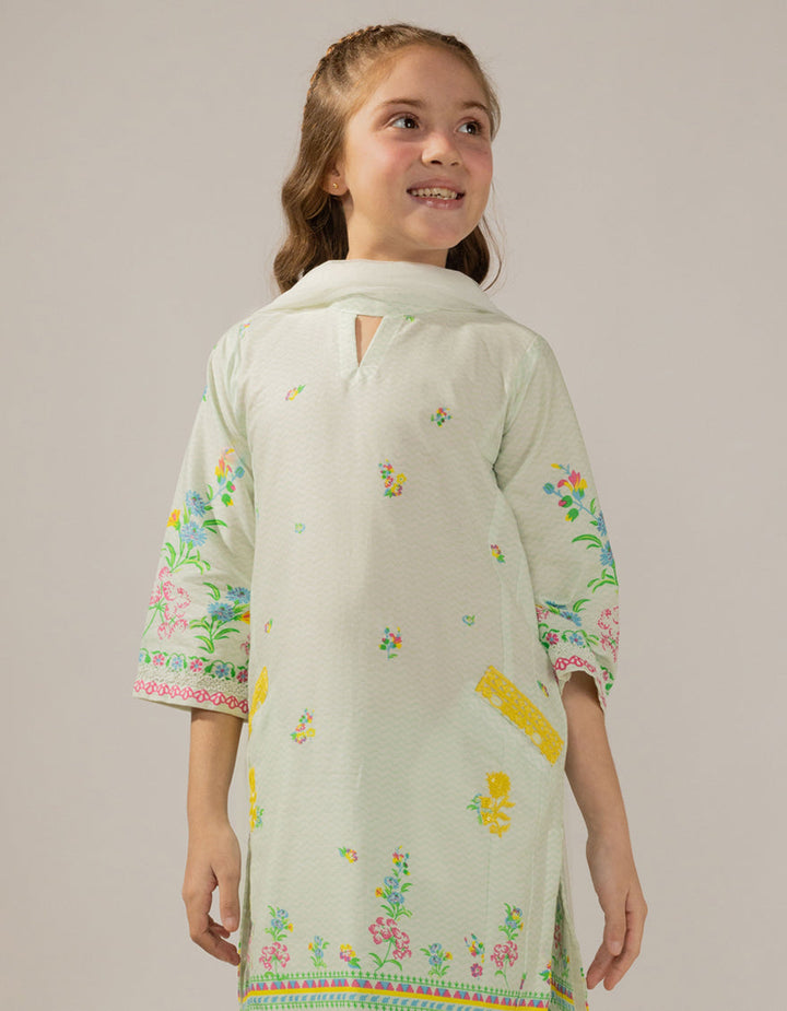 Cambric Green Stitched Suit - J. Junaid Jamshed