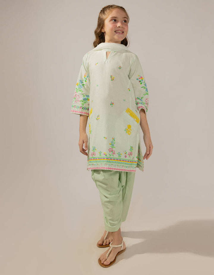 Cambric Green Stitched Suit - J. Junaid Jamshed