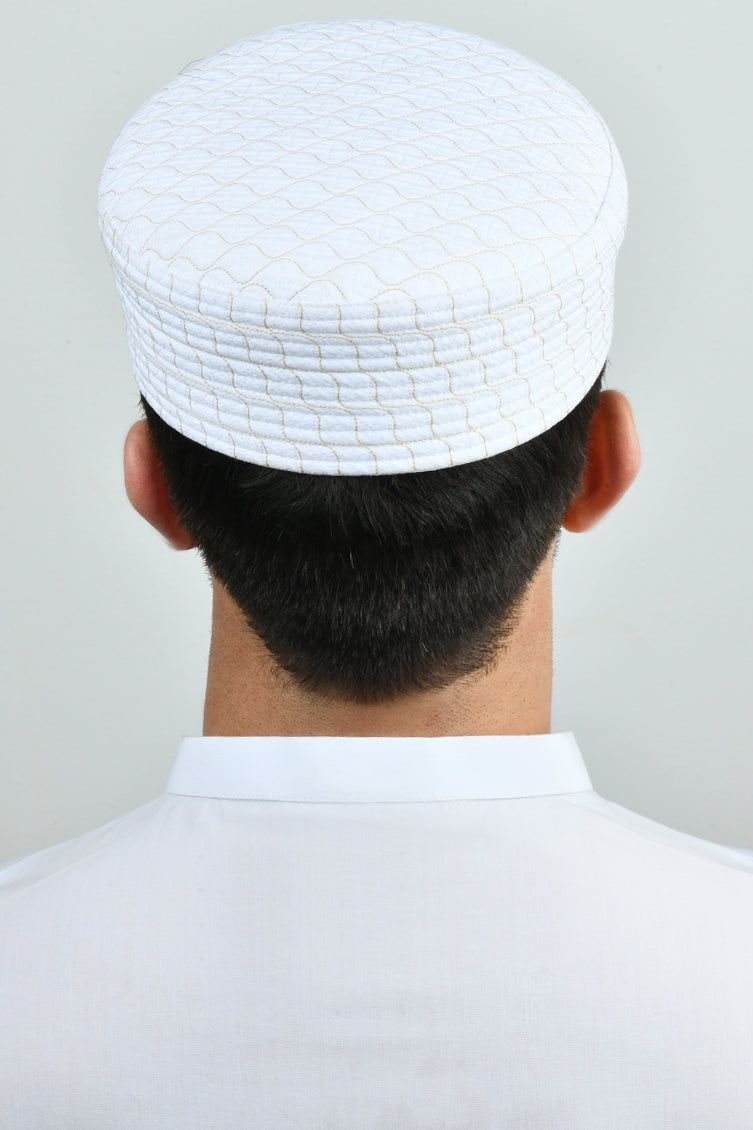 Blended White Cap - J. Junaid Jamshed