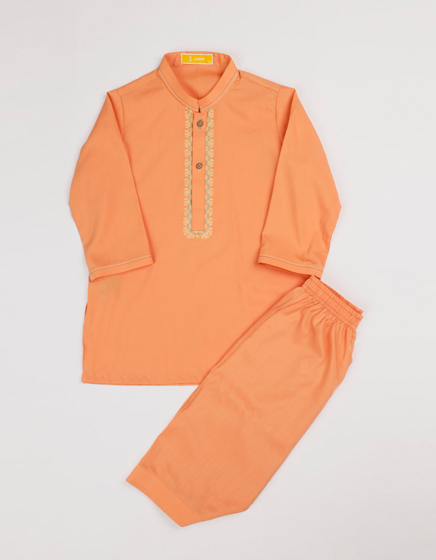 Blended Orange Shalwar Kameez - J. Junaid Jamshed