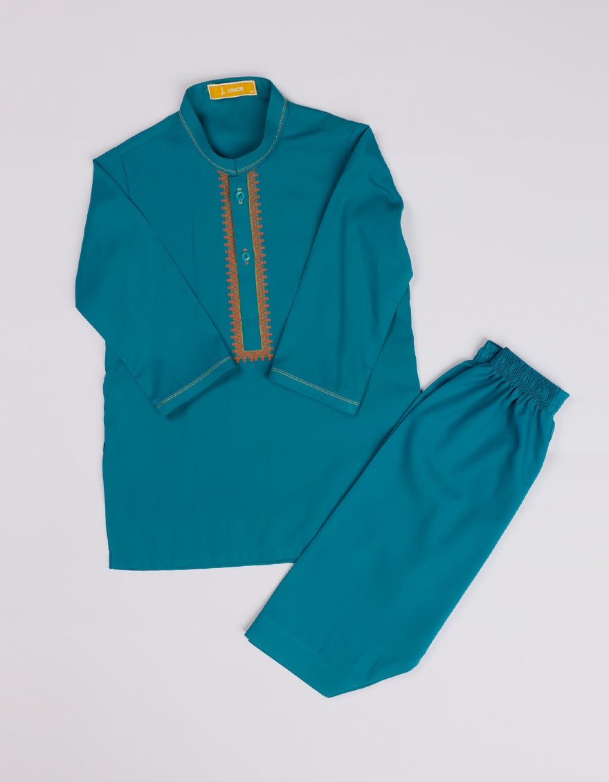 Blended Sea Green Shalwar Kameez - J. Junaid Jamshed