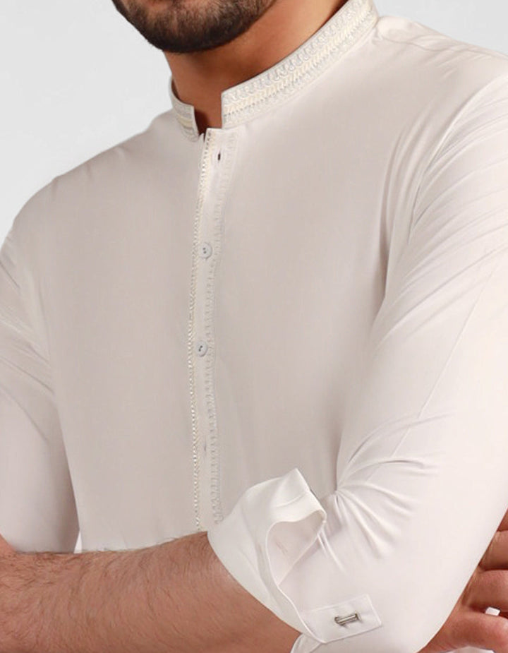 Blended White Kurta Trouser - J. Junaid Jamshed