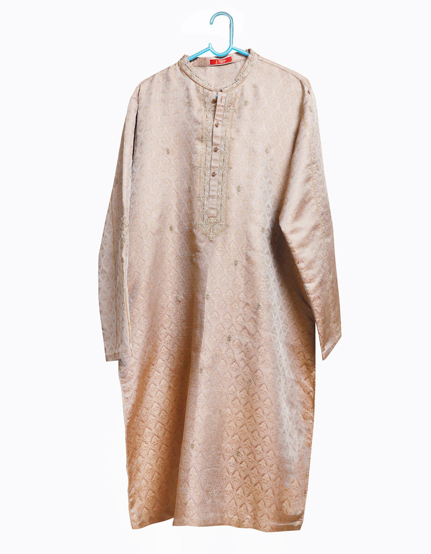 Blended Brown Special Kurta - J. Junaid Jamshed