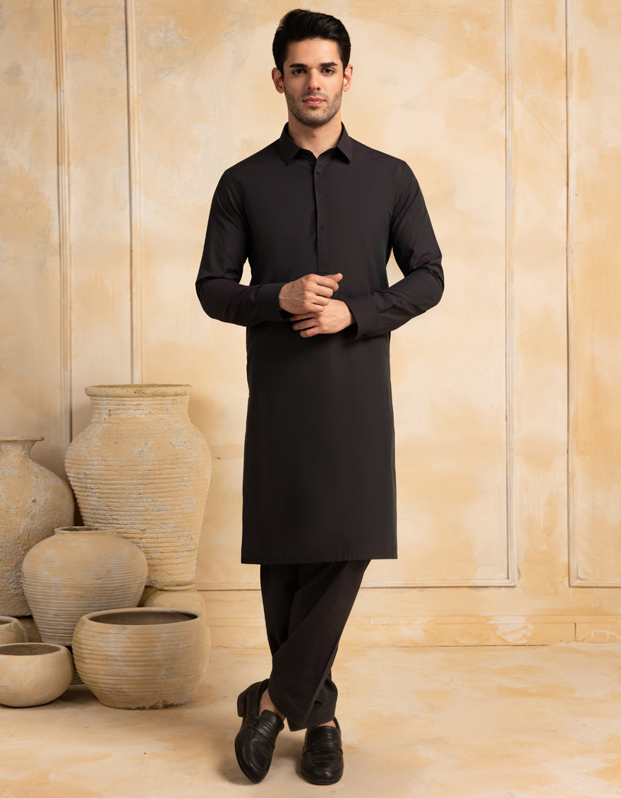 Blended Light Green Unstitched Suit - J. Junaid Jamshed