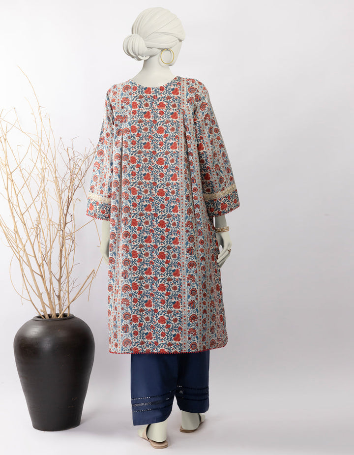 Lawn Multicolor Kurti - J. Junaid Jamshed
