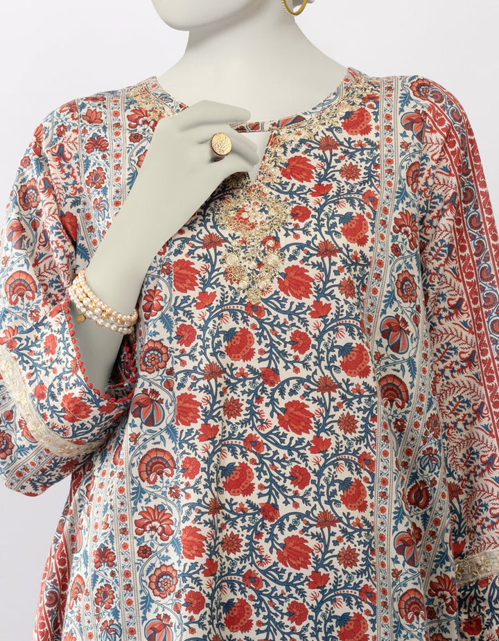 Lawn Multicolor Kurti - J. Junaid Jamshed