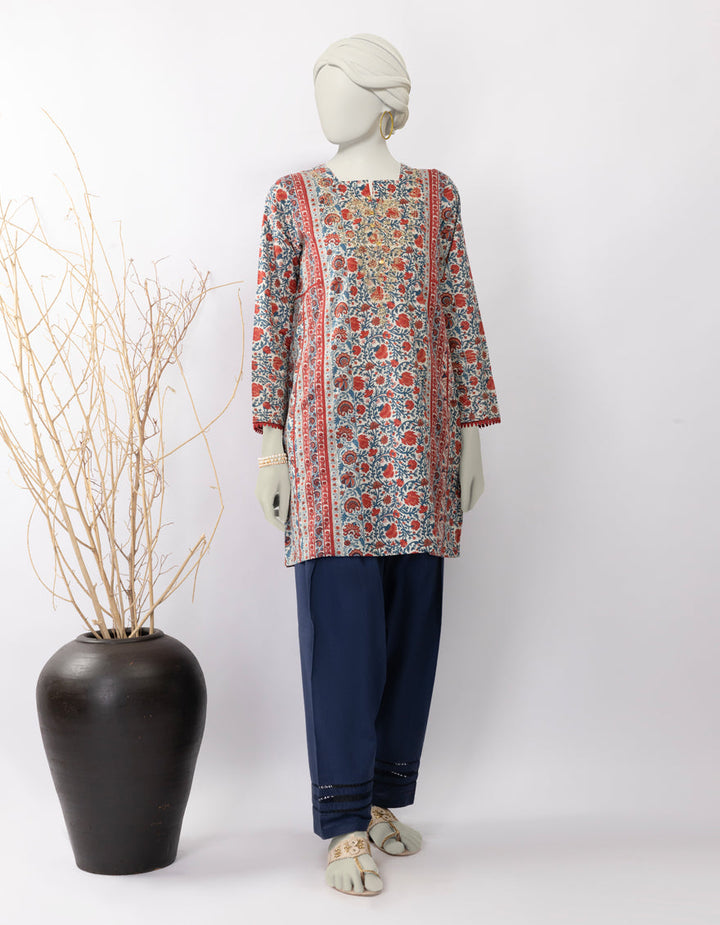 Lawn Multicolor Kurti - J. Junaid Jamshed