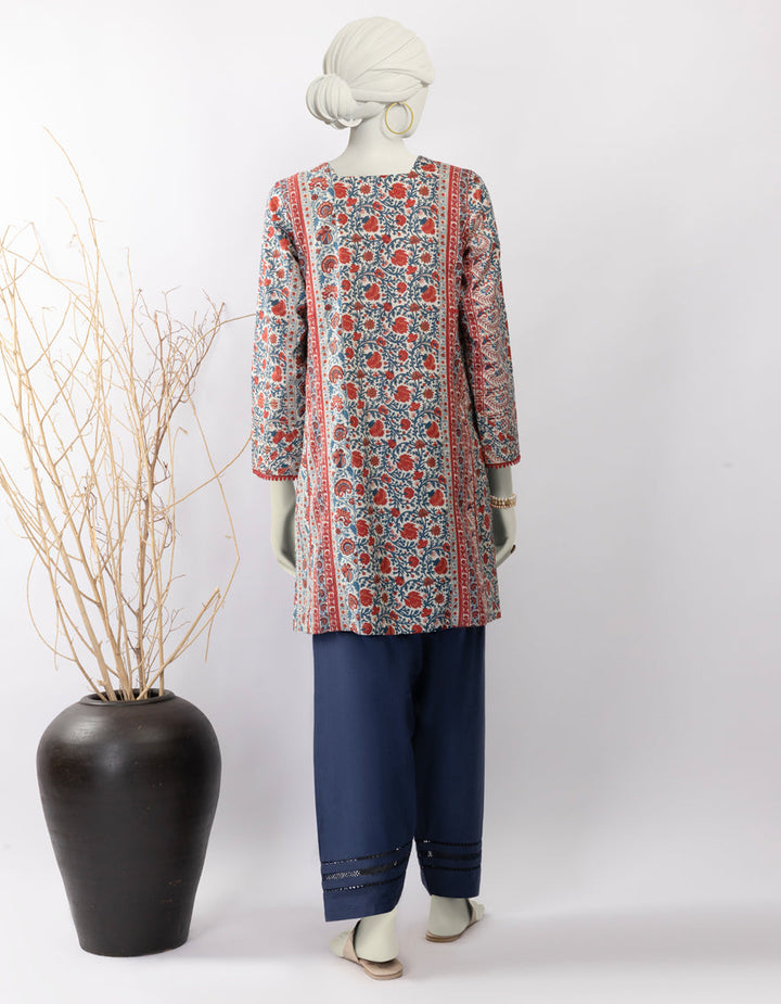 Lawn Multicolor Kurti - J. Junaid Jamshed