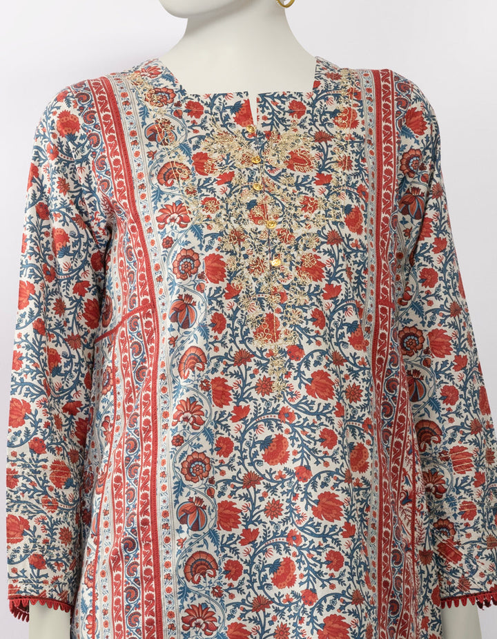 Lawn Multicolor Kurti - J. Junaid Jamshed