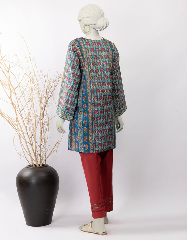 Lawn Blue Kurti - J. Junaid Jamshed