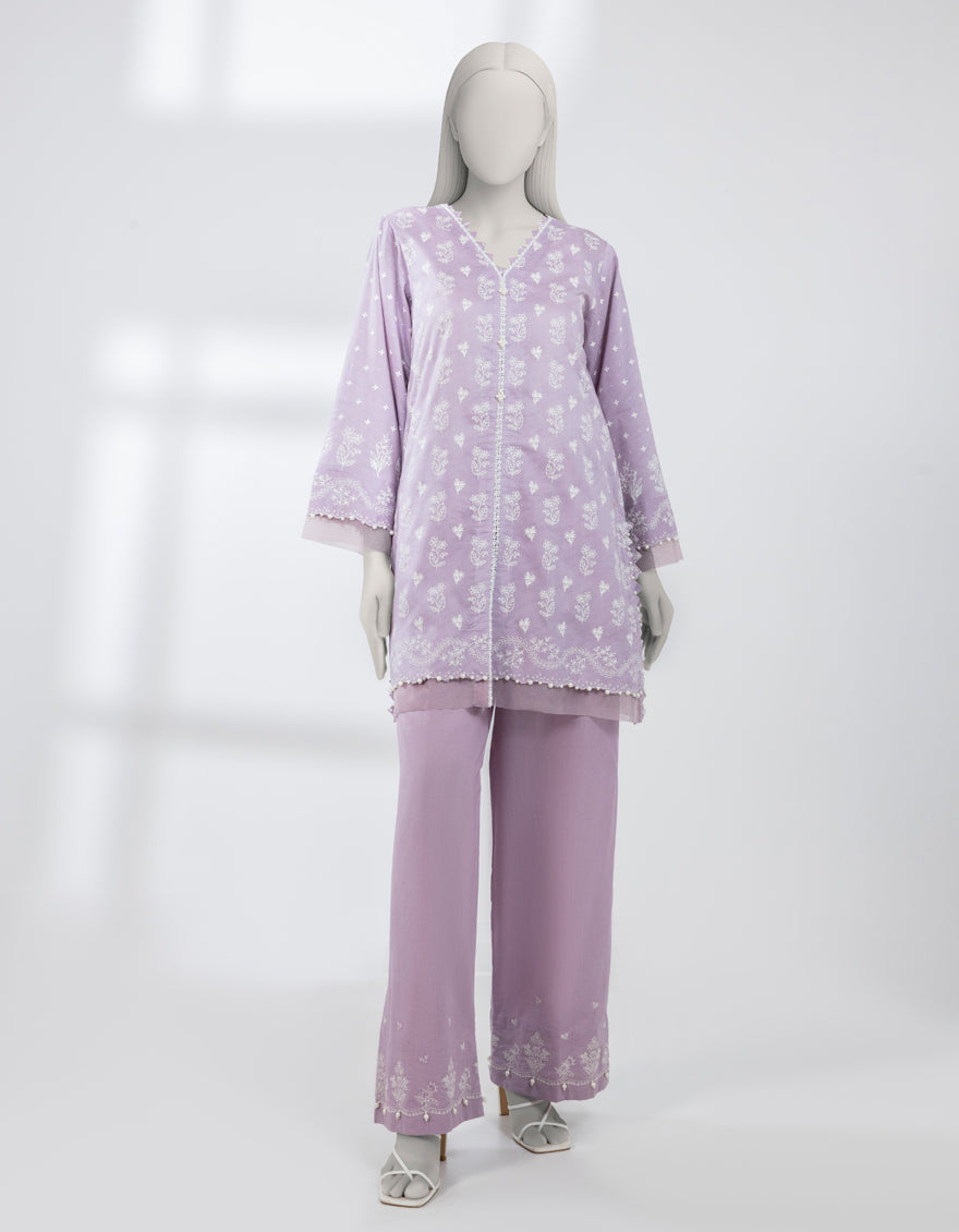 Lawn Lilac Unstitched Suit - J. Junaid Jamshed