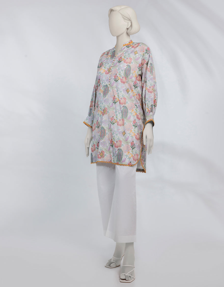 Lawn Multicolor Unstitched Shirt - J. Junaid Jamshed