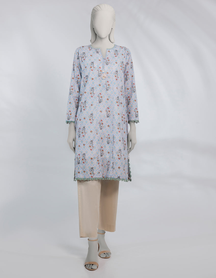 Lawn Multicolor Unstitched Shirt - J. Junaid Jamshed