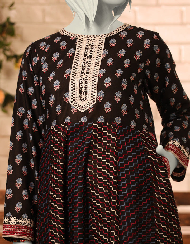 Lawn Black Kurti - J. Junaid Jamshed