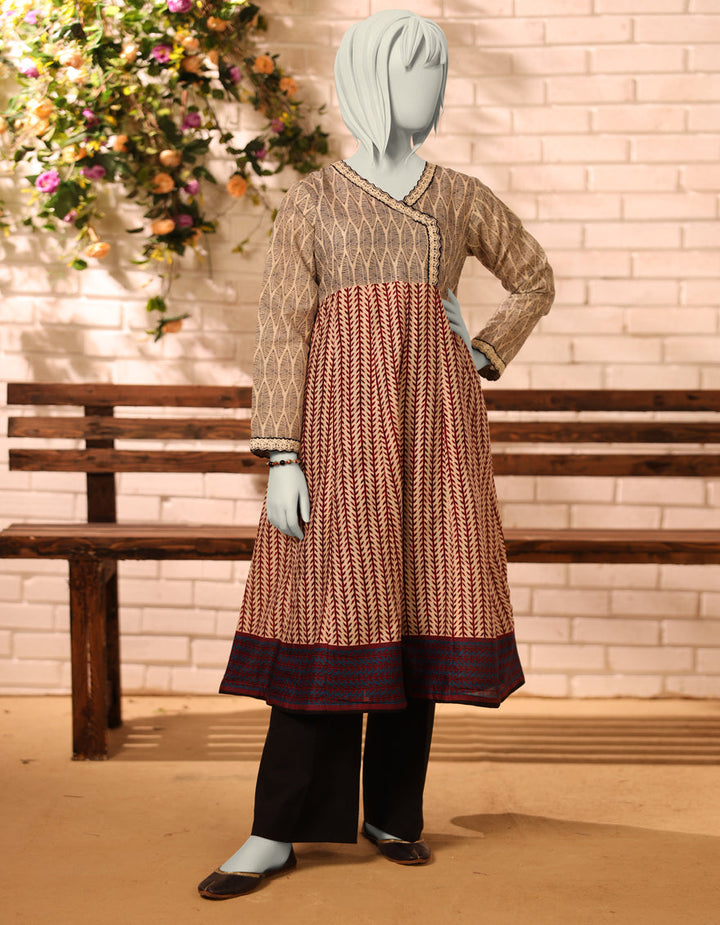 Lawn Off White Kurti - J. Junaid Jamshed