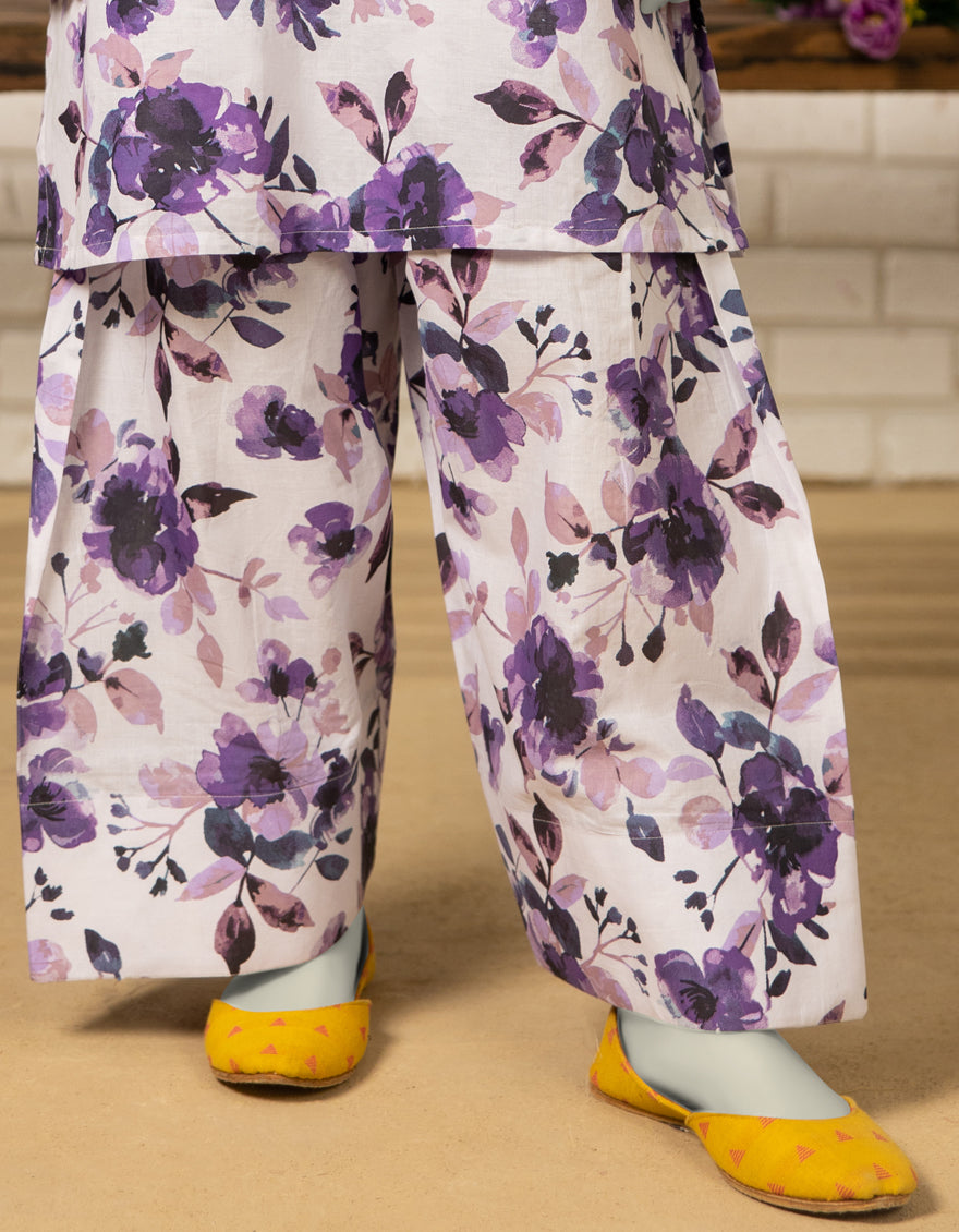 Lawn Purple Shalwar - J. Junaid Jamshed