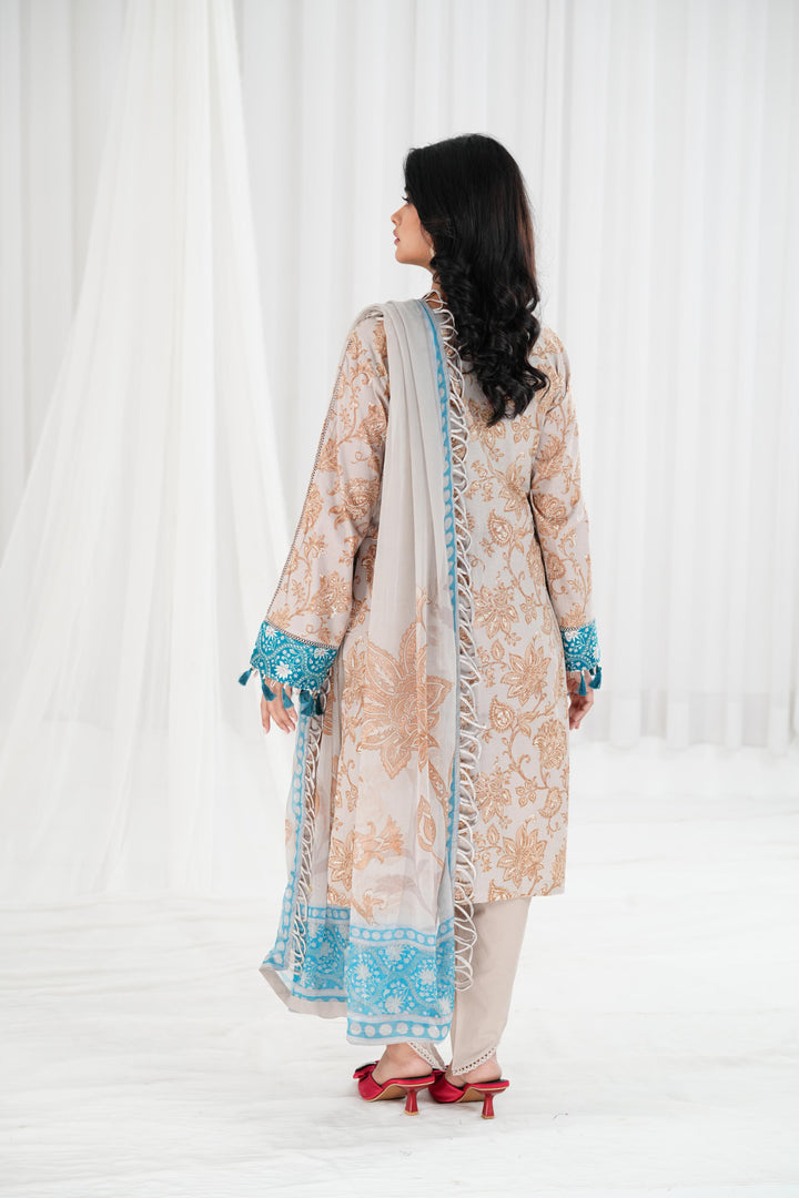 Lawn Light Green Stitched Suit - Maria B Eid Basic