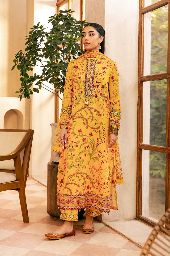 Lawn Yellow Stitched Suit - Maria B Eid Basic