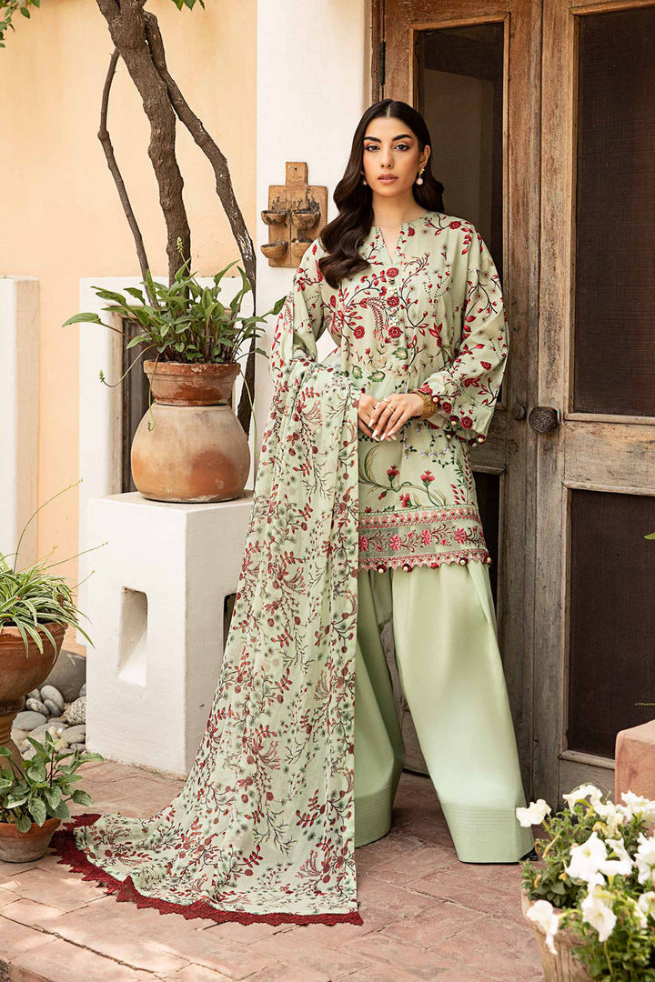 Lawn Light Green Stitched Suit - Maria B Eid Basic