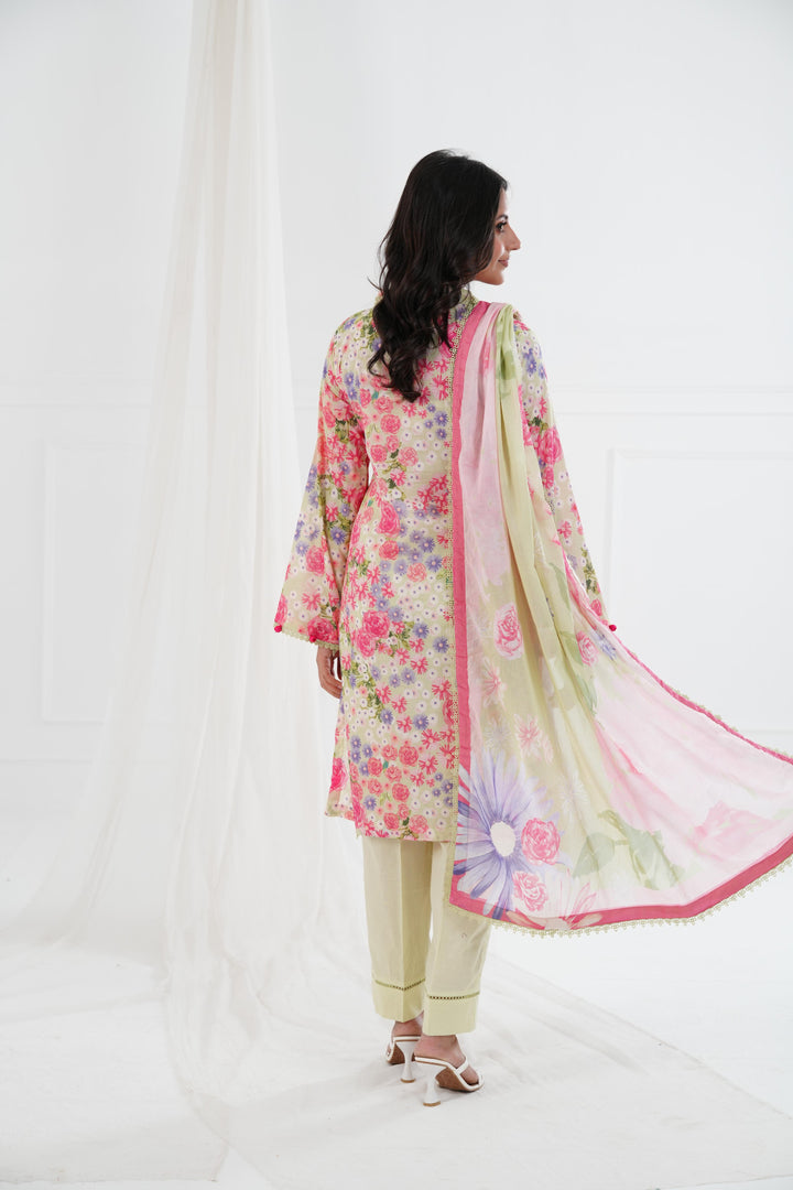 Printed Lawn Multi Stitched Suit - Maria B M Basics Elaheh Stitched