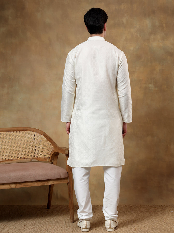 Blended Cream Kurta Trouser - Jiah