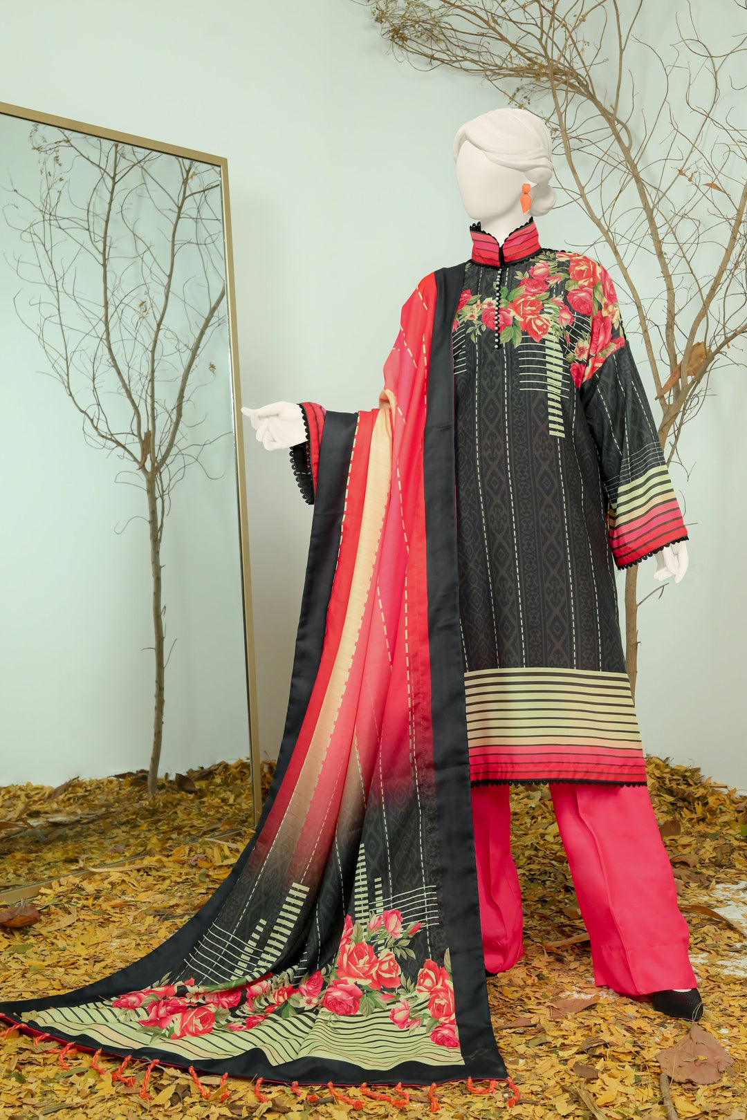 Swiss Khaddar Grey Unstitched Suit - Panjnad by J. Junaid Jamshed