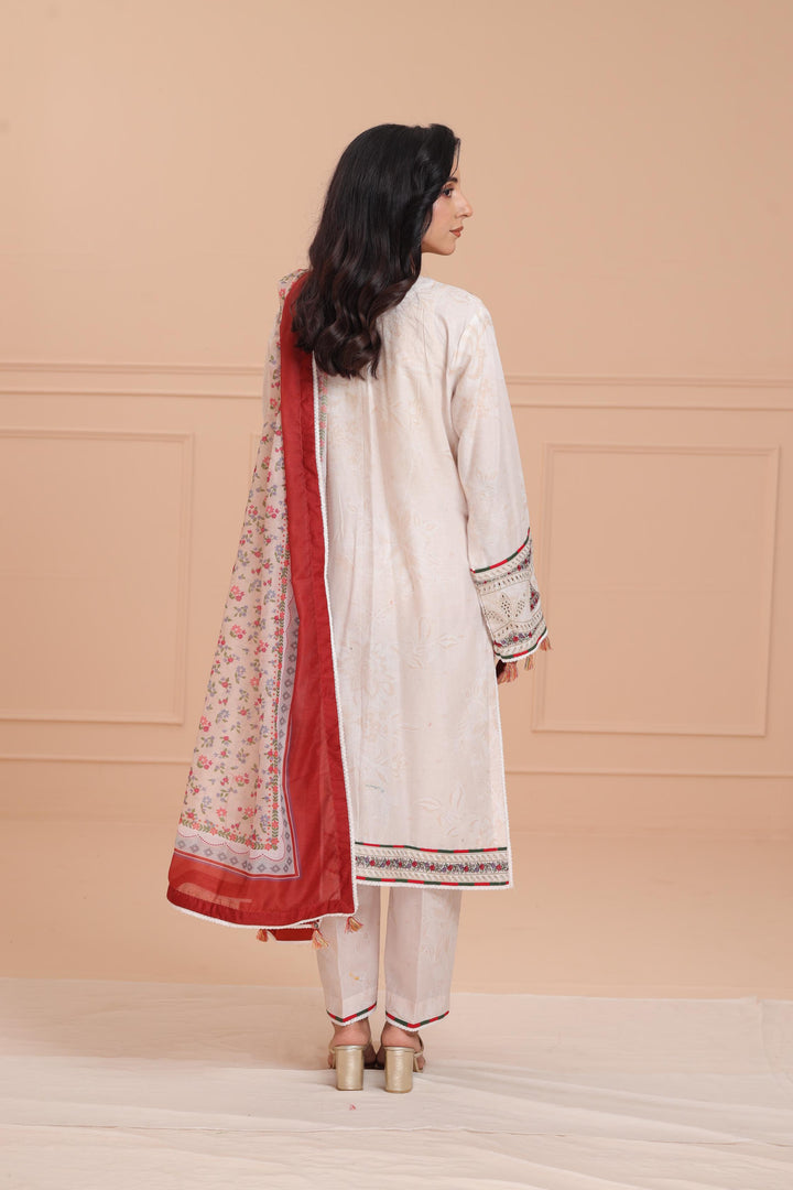 Lawn Beige Stitched Suit - Jazmin