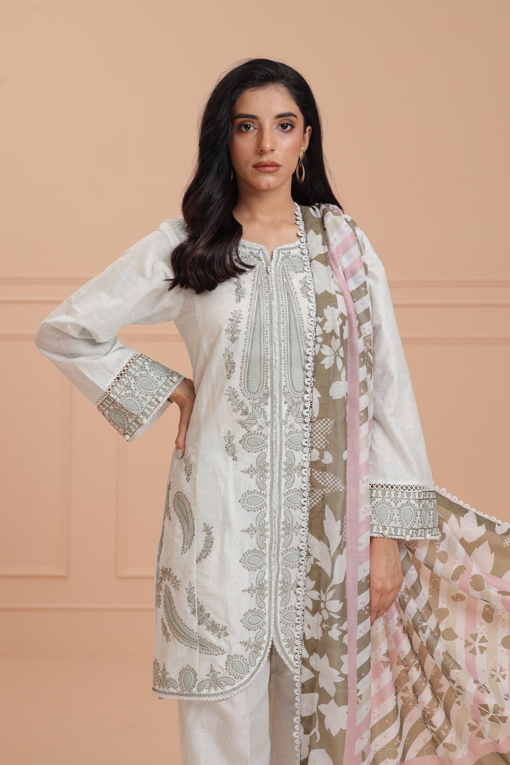 Lawn Pista Stitched Suit - Jazmin