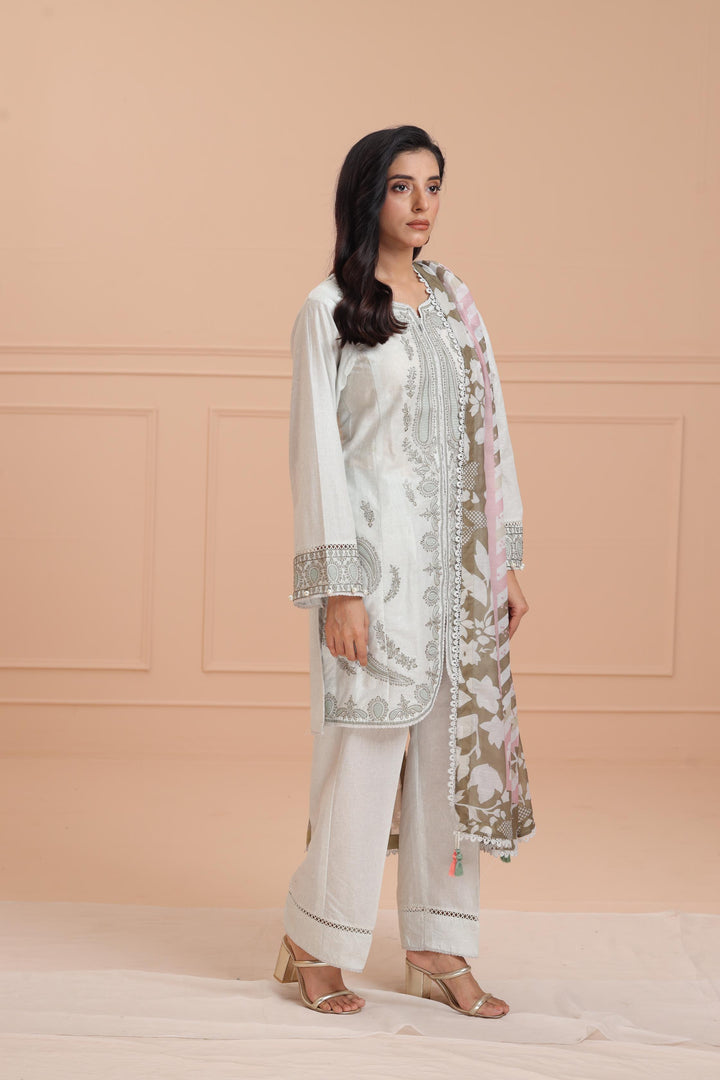 Lawn Pista Stitched Suit - Jazmin