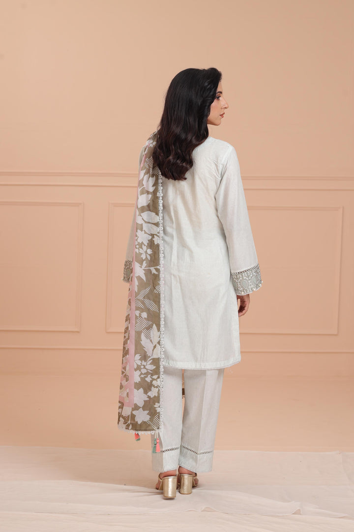 Lawn Pista Stitched Suit - Jazmin