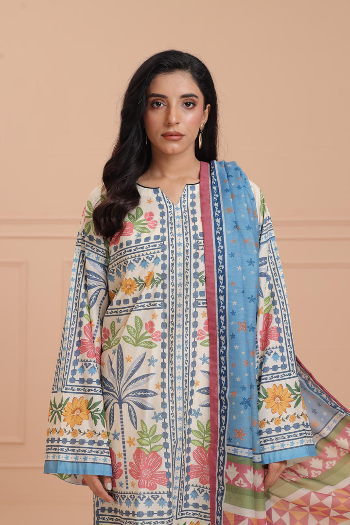 Lawn Multi Stitched Suit - Jazmin