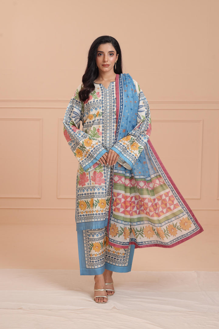 Lawn Multi Stitched Suit - Jazmin