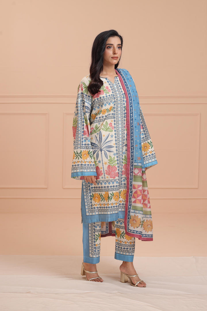 Lawn Multi Stitched Suit - Jazmin