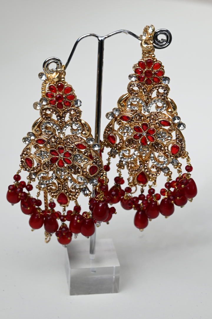 Ruby Bloom Gold Bridal Jewelry Set