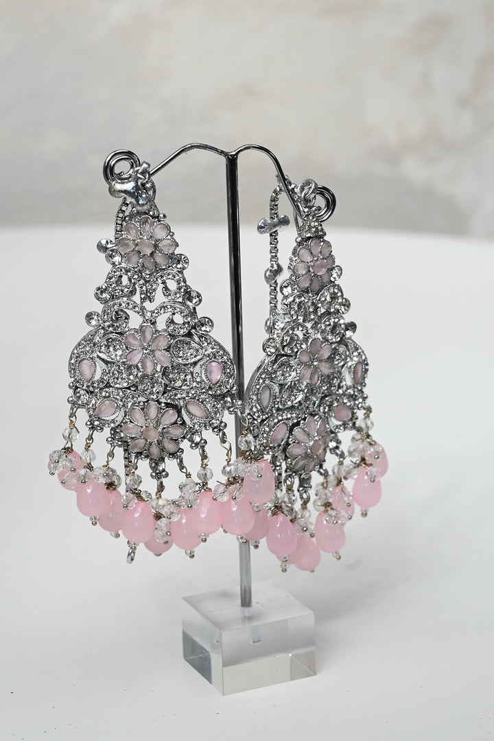 Rose Quartz & Silver Bridal Jewelry Set