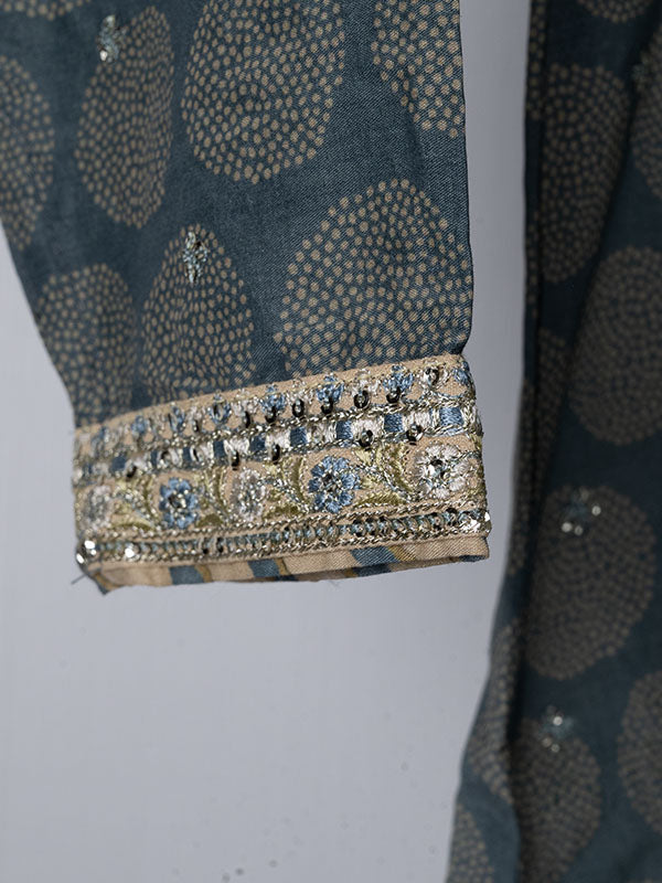 Lawn Grey Stitched Suit - Ethnic